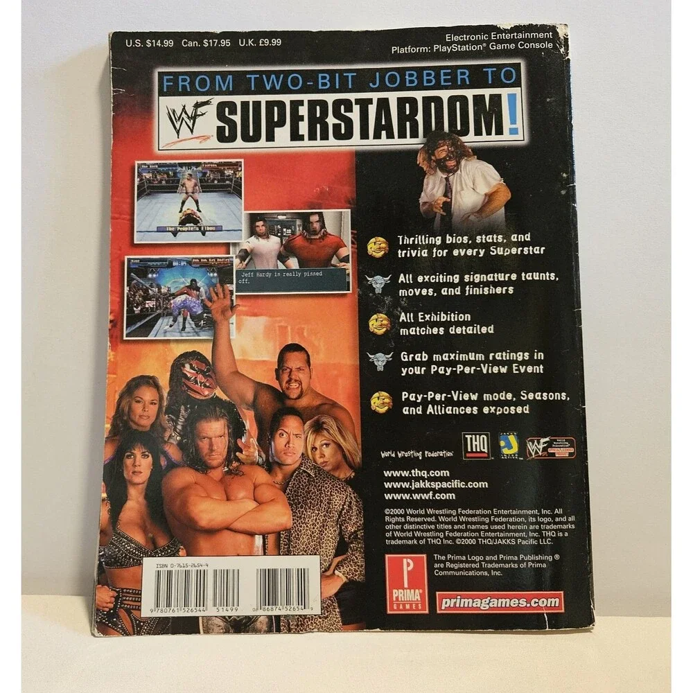 WWF Smack Down PlayStation 1 PS1 Strategy Guide Player's Book Smackdown!